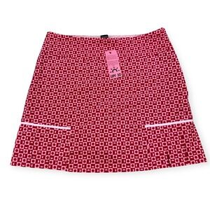 NEW Golftini Skort Women's Size 6 Pink Possibilities Geometric UPF 30 Golf Skirt
